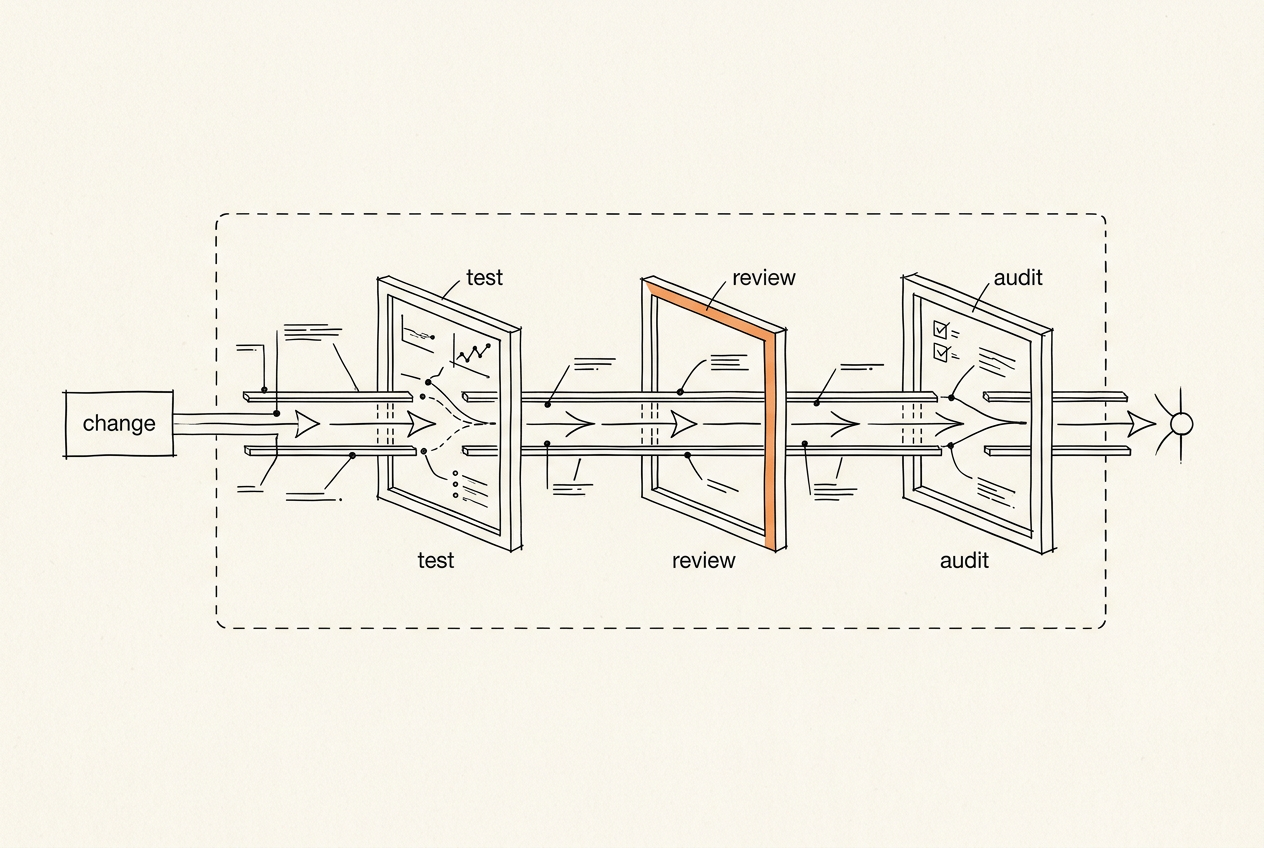 AI governance starts in the product workflow - editorial illustration